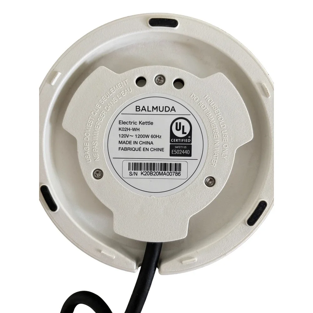 BALMUDA The Pot Electric Kettle White 0.6L K02A-WH Gooseneck Minimalist Design